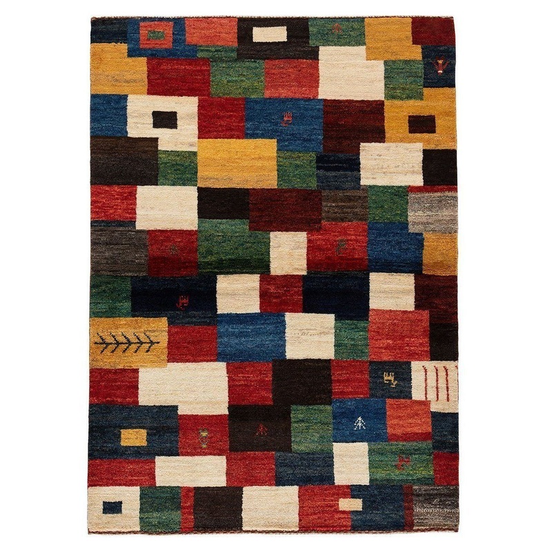 TUFENKIAN PERSIAN GABBEH KASHKOULI  3′ 5″ x 4′ 10″