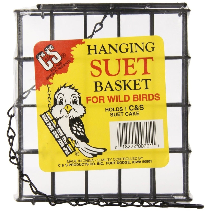 C&S Products Hanging Suet Basket, Single Suet Feeder – Holds 1 Suet Cake