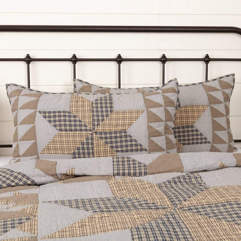 Dakota Star Farmhouse Blue King Sham 21×37