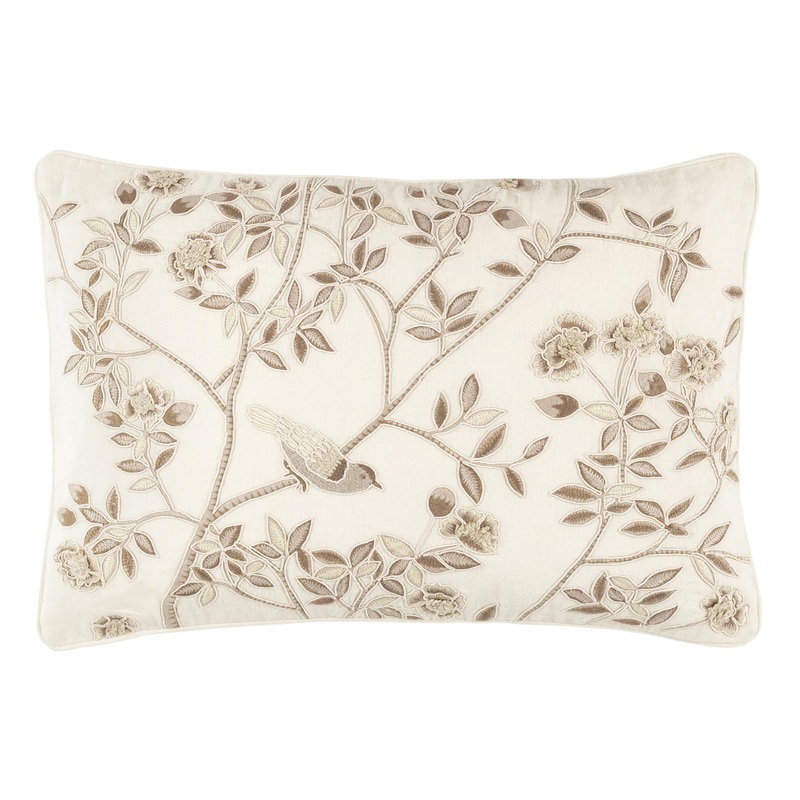 Jane Embroidered Decorative Pillow Cover | Plaster