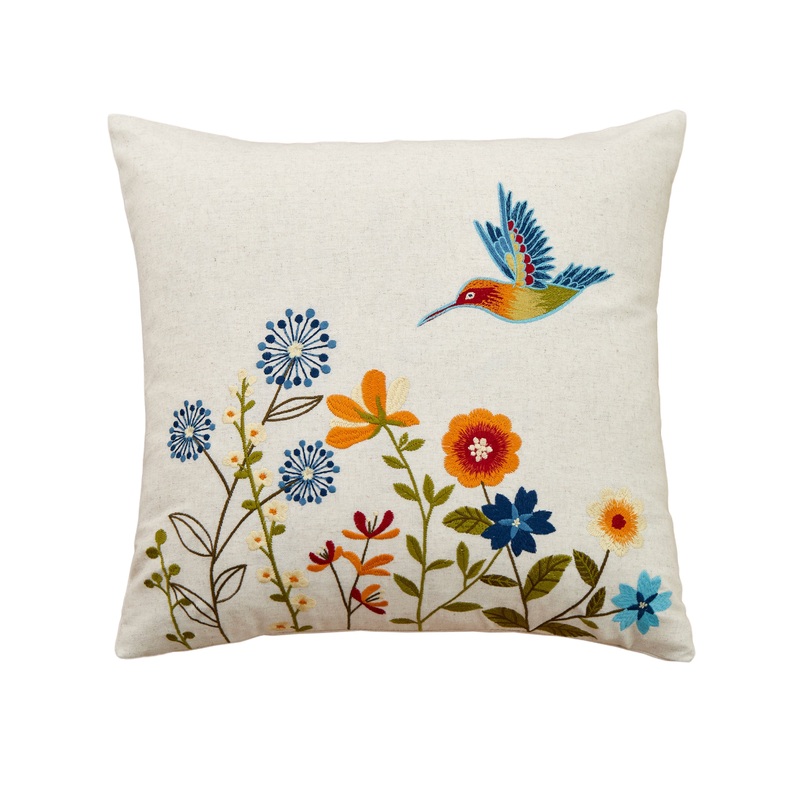 Birds and Flowers Pillow
