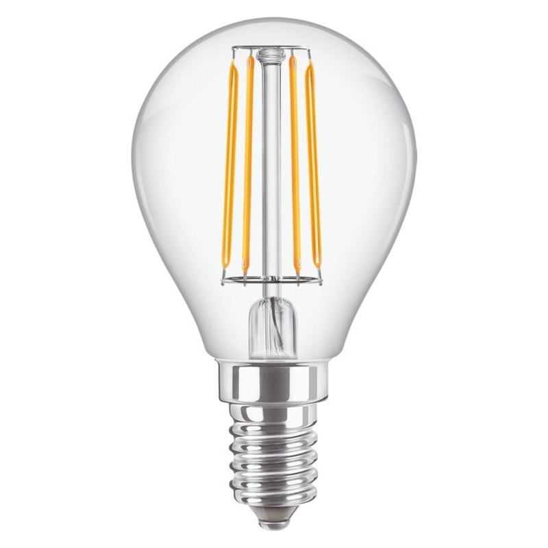 Philips Corepro LED Luster E14 P45 Clear – 470lm 2700K – Not Dimmable