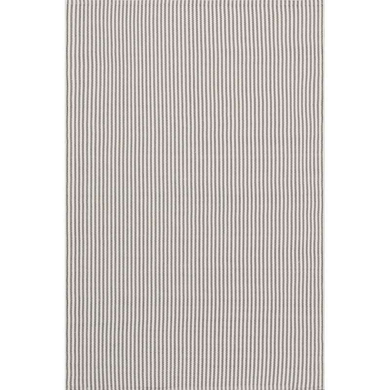 Pinstripe Handwoven Indoor/Outdoor Rug | Grey