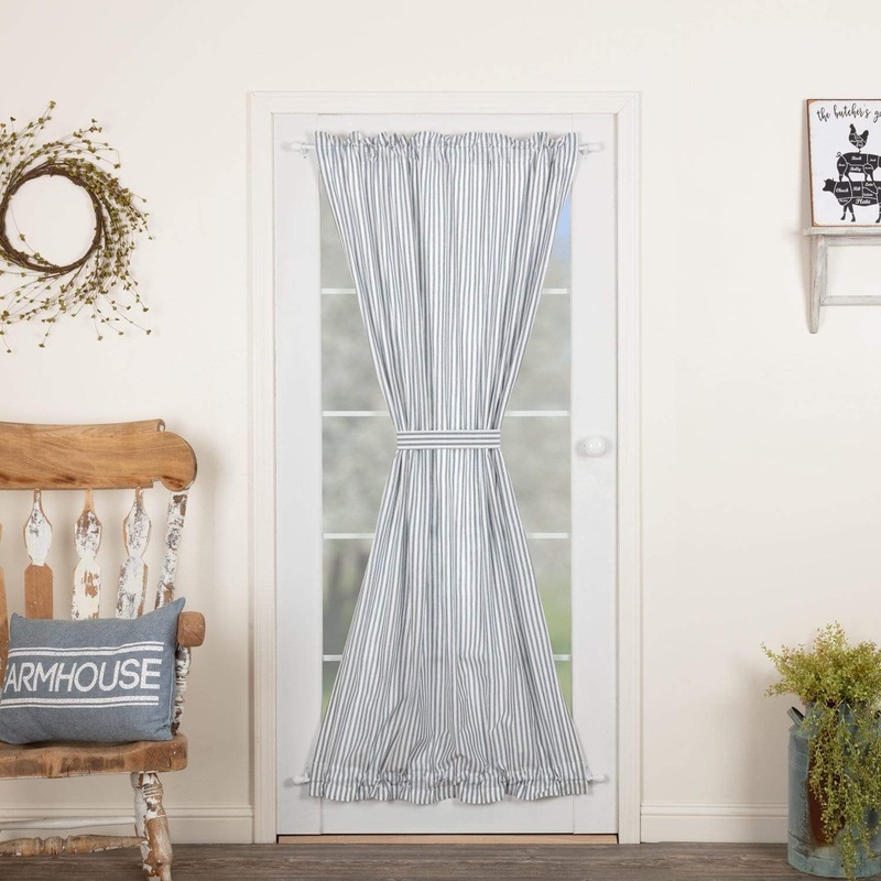 Sawyer Mill Blue Ticking Stripe Door Panel 72×42