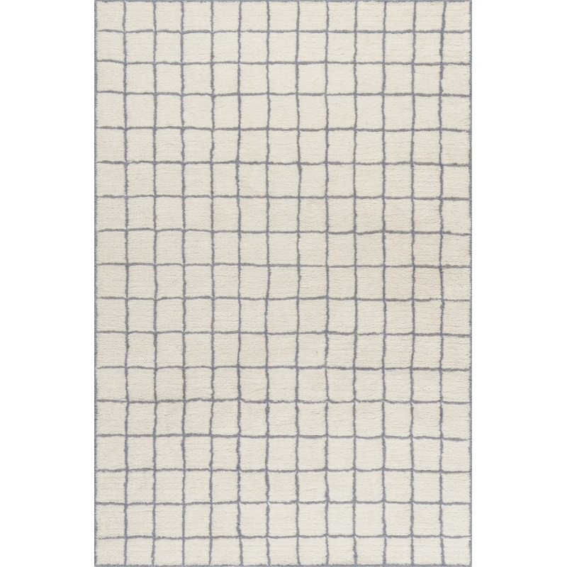 Highlands Checked Rug | Ivory