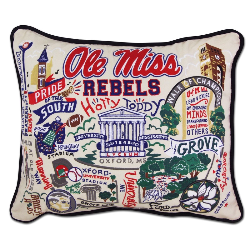 Mississippi, University of (Ole Miss) Collegiate Embroidered Pillow