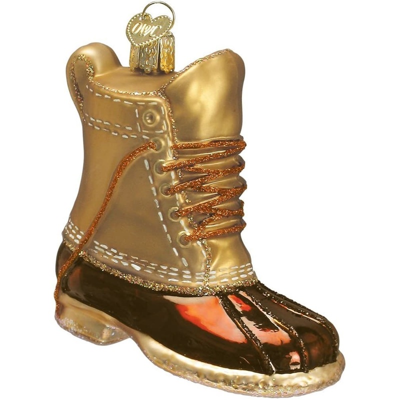 Old World Christmas Glass Blown Field Boot Ornament