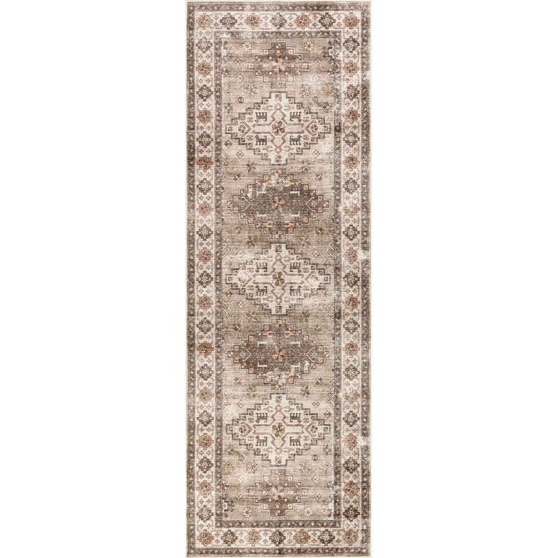 Barbary Distressed Washable Rug | Beige