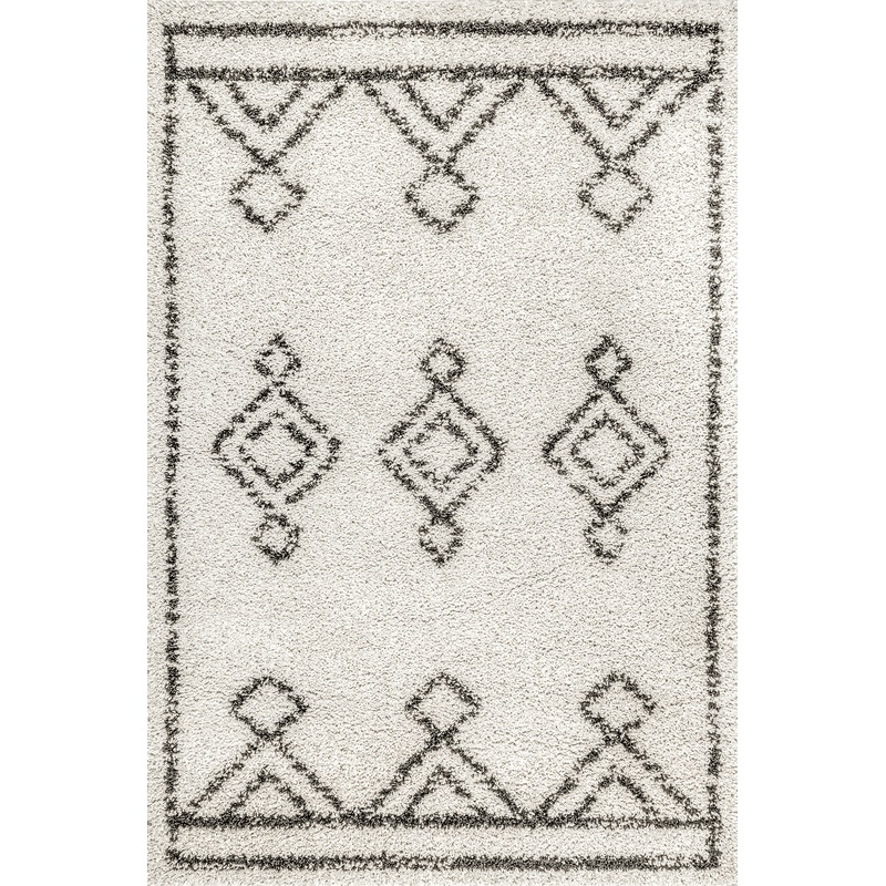 Diamond Drop Moroccan Rug | Off White