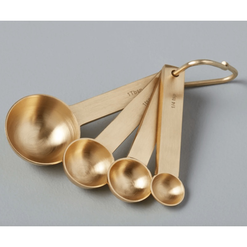 Luxe Measuring Spoon Set, Gold, Set of 4