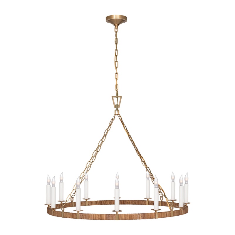 Darlana Rattan Wrapped Ringed Chandelier