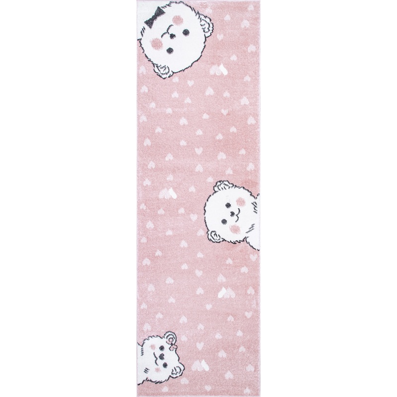 Blushing Bears Nursery Rug | Pink
