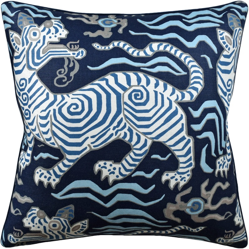 Tibet Pillow in Blues