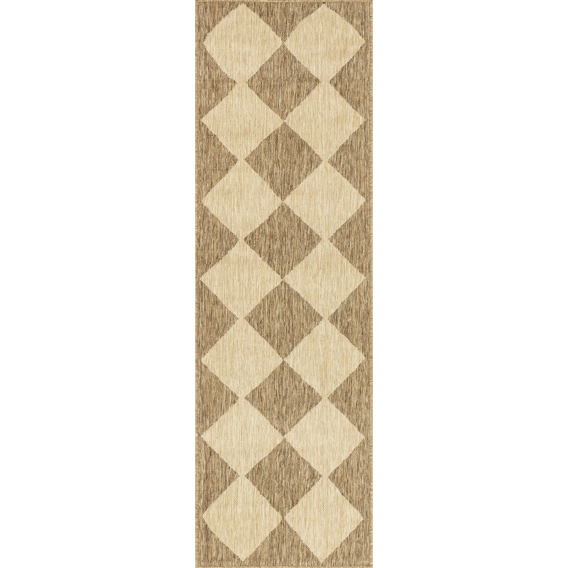Adelaide Harlequin Indoor/Outdoor Rug | Brown