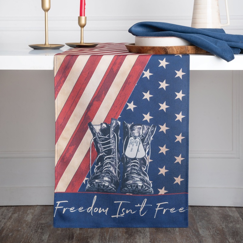 Freedom Isn’t Free 4th July Print Table Runner