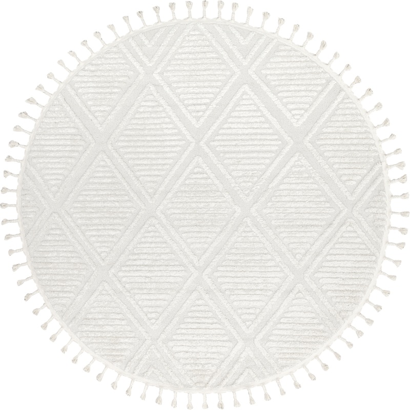 Balboa Textured Tile Rug | Ivory