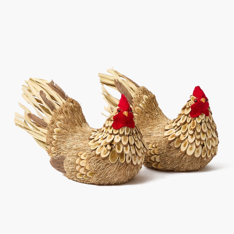 Henrietta the Brown Hen (Pair) – 21cm