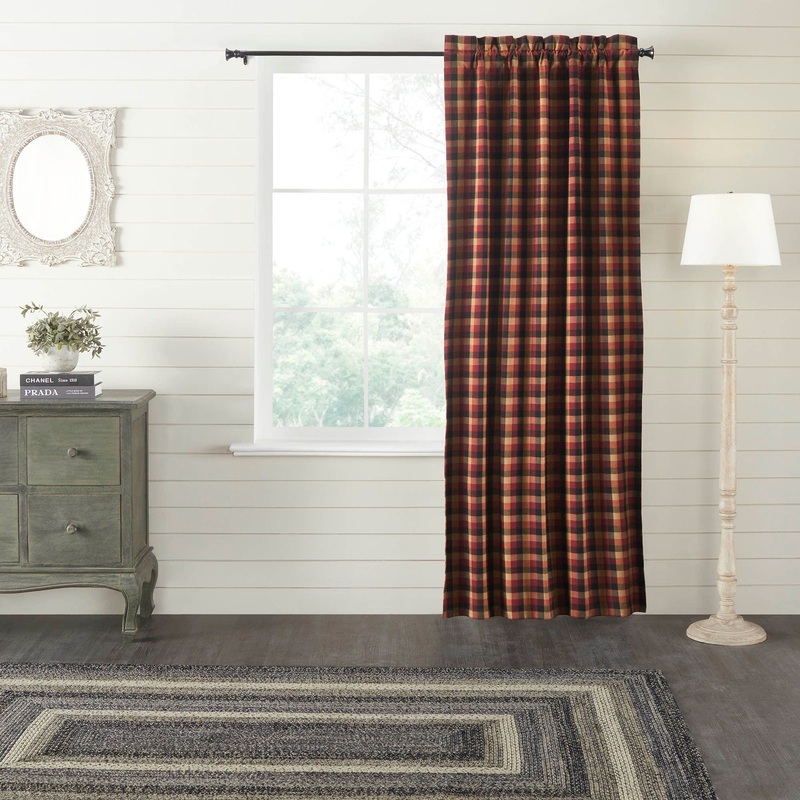 Heritage Farms Primitive Check Blackout Panel 84×40