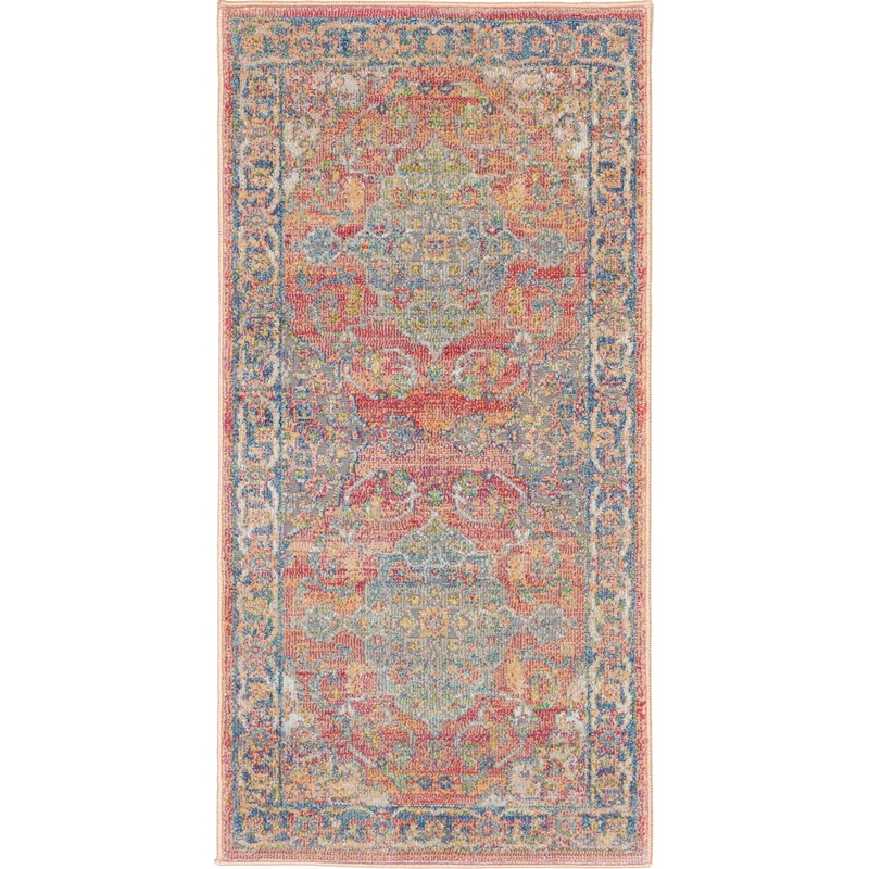Nourison Ankara Global 2′ x 4′ Multicolor Vintage Indoor Rug