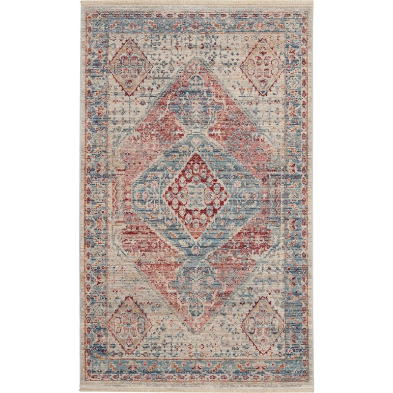 Nourison Homestead 3′ x 5′ Blue/Grey Farmhouse Indoor Rug