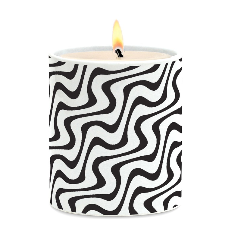 SUBLIMART: Line Art – Porcelain Soy Wax Candle (Design #LIN17)