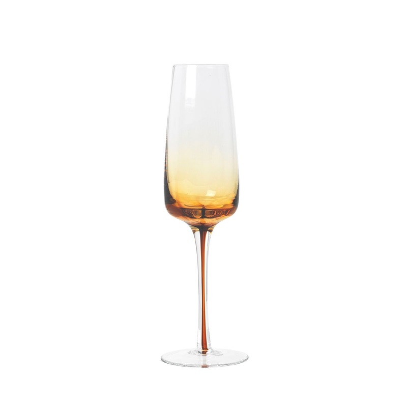 Amber Champagne Glass