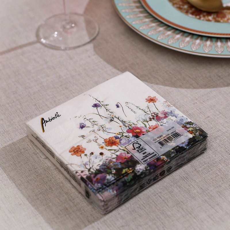 Ambiente Cocktail Napkin 25 x 25 CM Summer Breeze Cream Set of 20