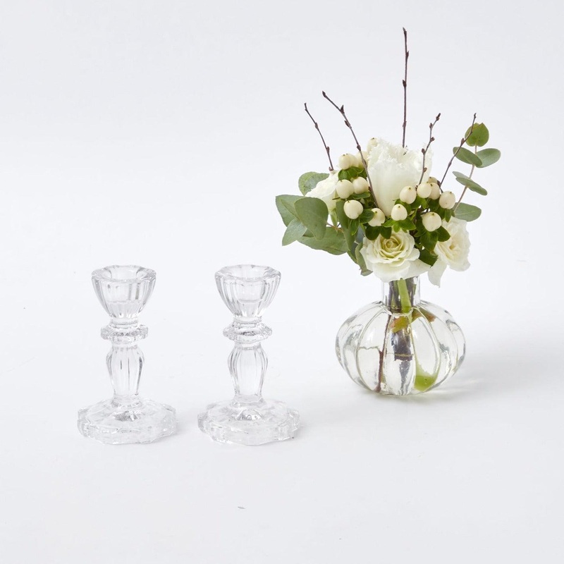 Lace Edge Candle Holders (Pair)