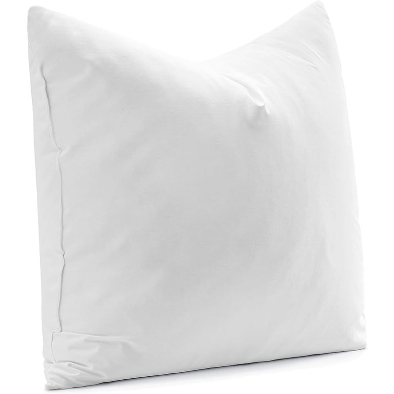 MIULEE Euro Pillow Insert 30×30 Inch, Feather Mix Polycotton with Cotton Fabric Square Decorative Throw Pillows for Couch Bed Sofa