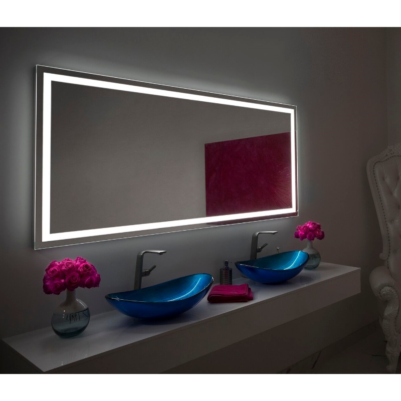 Paris Mirror Harmony 48 x 24 Rectangle LED Illuminated Mirror, RGBW