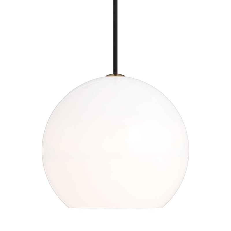 Visual Comfort 700TDSDNGP Sedona Medium 1-lt 8″ Line Voltage Pendant with White Glass