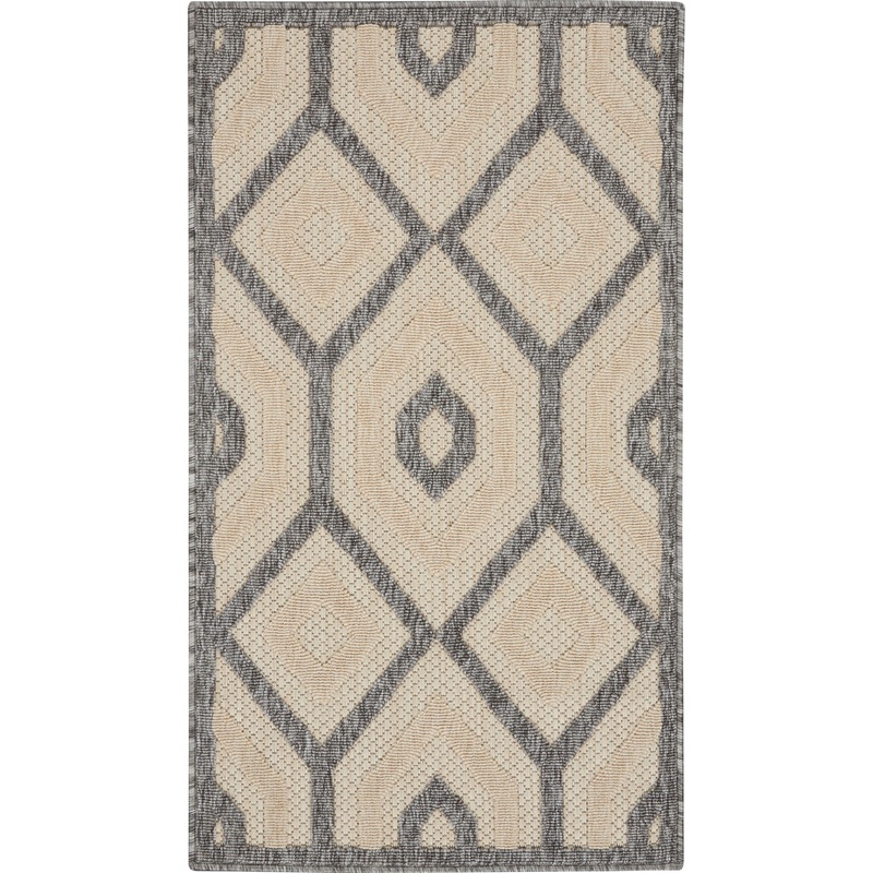 Nourison Cozumel 2’2″ x 3’9″ Cream Modern Indoor/Outdoor Rug