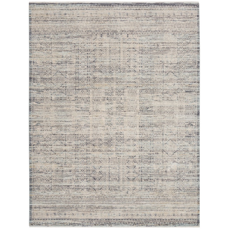 Nourison Lynx 9’10” x 13’6″ Ivory Blue Vintage Indoor Rug