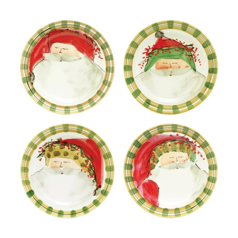 Old St. Nick Assorted Round Salad Plates – Set of 4