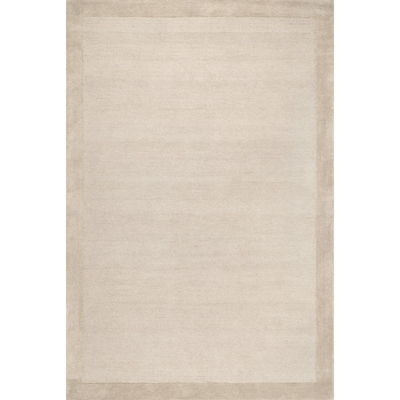 Raya Wool Monochromatic Rug | Beige