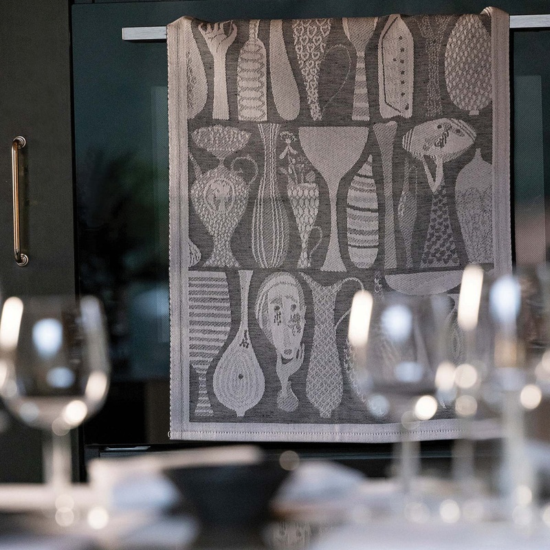 Stig Lindberg Pottery Woven Organic Cotton / Linen Table & Kitchen Textile Collection