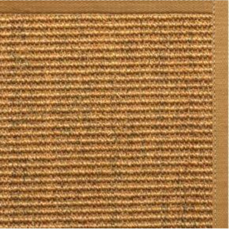Cognac Sisal Rug with Butter Rum Cotton Border