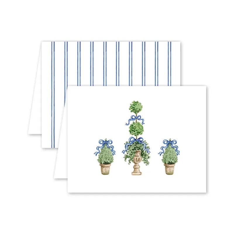 Royal Ribbon Topiaries Card