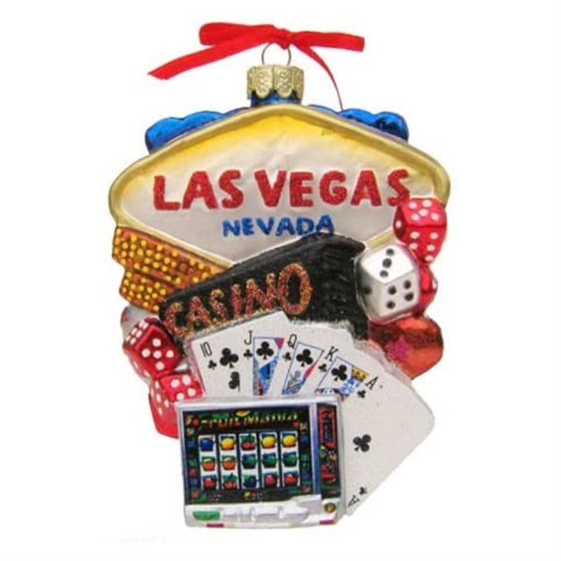 Kurt Adler Cityscapes Collection Glass Ornament, Las Vegas, 5.5″