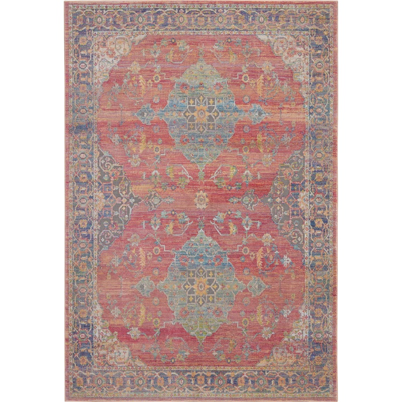 Nourison Ankara Global 5’3″ x 7’6″ Multicolor Vintage Indoor Rug