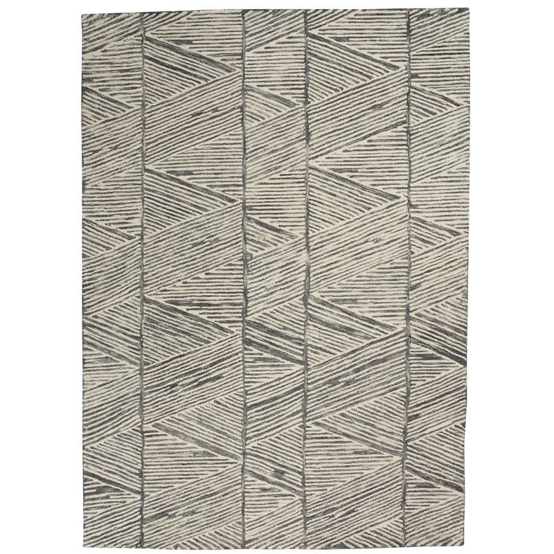 Nourison Colorado 5’3″ x 7’3″ Grey/White Modern Indoor Rug