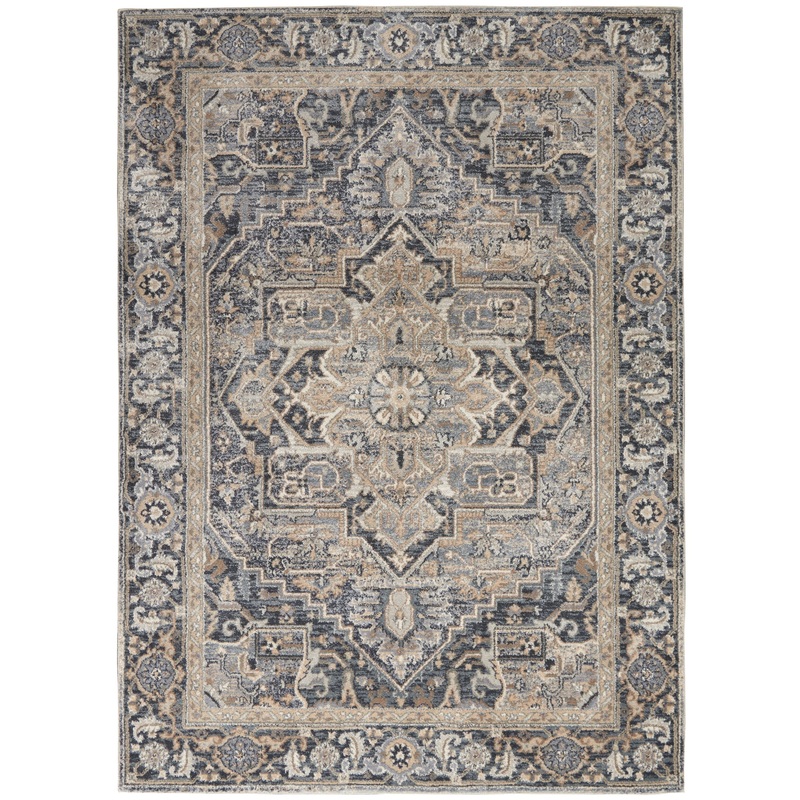 Nourison Home Moroccan Celebration 5’3″ x 7’3″ Navy Vintage Indoor Rug