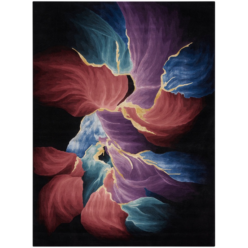 Nourison Prismatic 9’9″ x 13’9″ Black Modern Indoor Rug