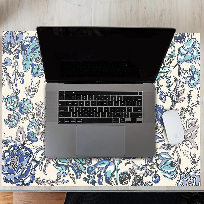 Holly Desk Pad OfficeFlat | Blue – Premium Vinyl Mat