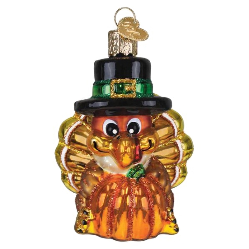 Old World Christmas Blown Glass Ornament for Christmas Tree, Pilgrim Turkey