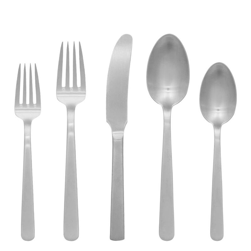 Kay Bojesen Grand Prix Matte Steel 5-Piece Place Setting