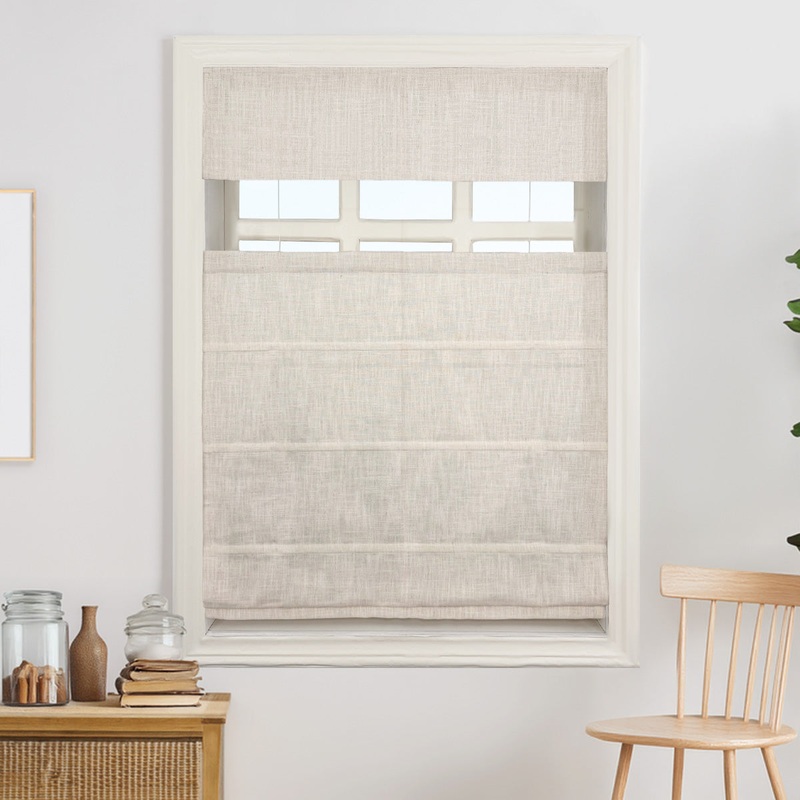 Lily Linen Flame Retardant Roman Shades & Blinds | Top Down Bottom Up
