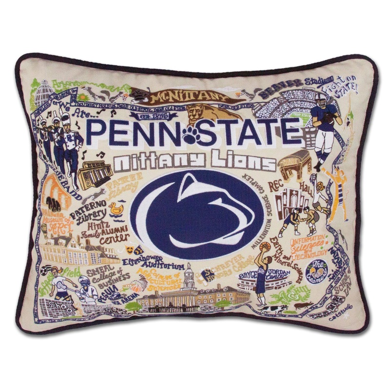 Penn State University Collegiate Embroidered Pillow
