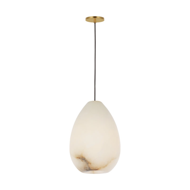 Visual Comfort SLPD544-L Alina Alabaster 1-lt 9″ LED Pendant