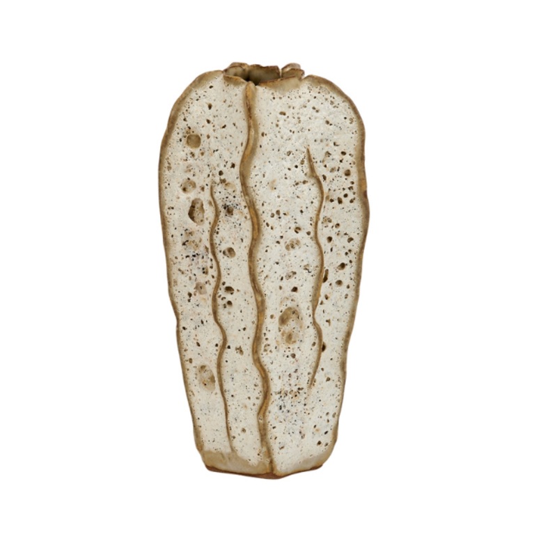White Moss Luffa Vase